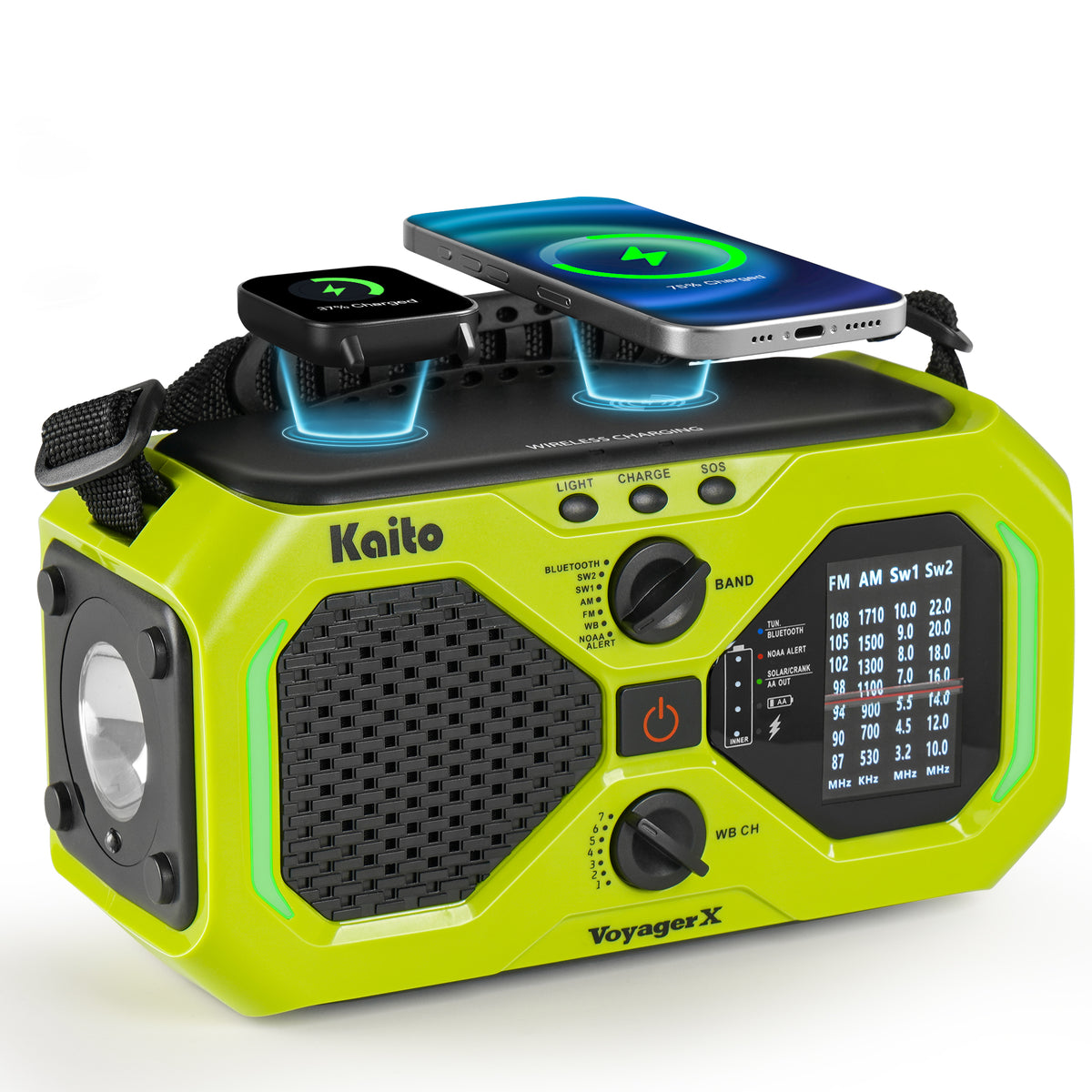 Kaito Voyager X Emergency Radio with NOAA Weather Alert AM/FM