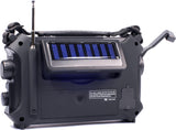 Kaito KA500 5-way Powered Emergency AM/FM/SW NOAA Weather Alert Radio with Solar,Dynamo Crank,Flashlight and Reading Lamp - Black