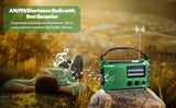 Kaito KA500 AM FM Shortwave Dynamo Solar Crank Emergency Weather Radio Green