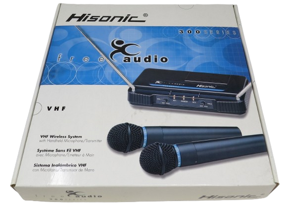 Hisonic ATW-R300 VHF Wireless Microphone System with Dual Handheld Microphones
