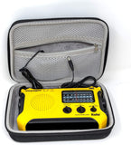 Kaito KA500 Voyager Solar Crank Emergency Weather Alert Radio Bundle with AC Adapter and Carrying Case, Yellow