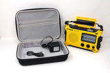 Kaito KA500 Voyager Solar Crank Emergency Weather Alert Radio Bundle with AC Adapter and Carrying Case, Yellow