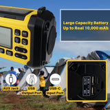Kaito KA279 Digital Emergency Radio with Solar & Crank 10000 mAh Rechargeable Battery MP3 Player, Built-in Flashlight AM/FM/NOAA Weather Alert
