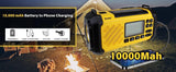 Kaito KA279 Digital Emergency Radio with Solar & Crank 10000 mAh Rechargeable Battery MP3 Player, Built-in Flashlight AM/FM/NOAA Weather Alert
