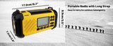 Kaito KA279 Digital Emergency Radio with Solar & Crank 10000 mAh Rechargeable Battery MP3 Player, Built-in Flashlight AM/FM/NOAA Weather Alert