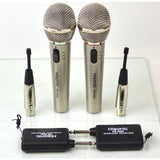Hisonic 2 X HS308L, A Pair of Wireless Hand Held Microphone HS308L, 2 in 1 Microphone, Wired and Wireless Microphone, 2 Microphone Included