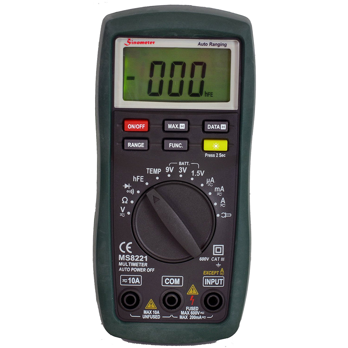 Sinometer MS8221 Auto/Manual Ranging Digital Multimeter – Kaito