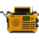 Kaito KA700 AM FM NOAA Weather Radio Recorder Bluetooth Dynamo & Solar - Yellow