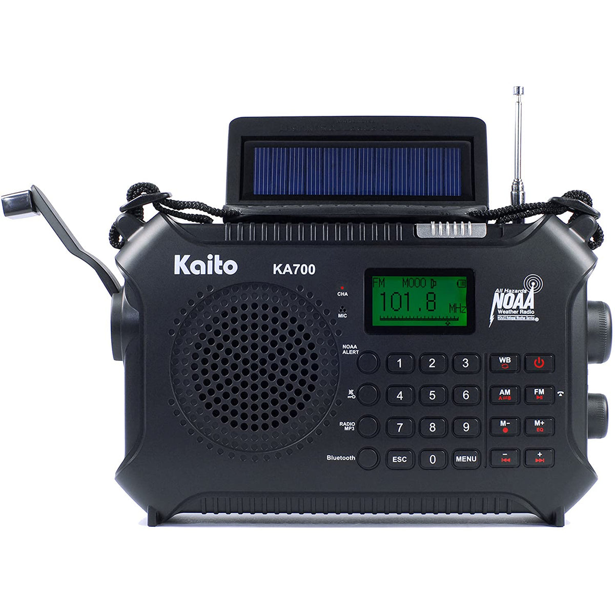 Kaito KA700 AM FM NOAA Weather Radio Recorder Bluetooth