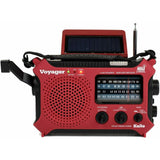 Kaito KA500L 4-Way Powered Emergency AM/FM/SW NOAA Weather Alert Radio with Solar Dynamo Crank Flashlight - Red