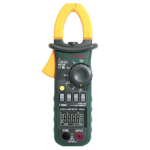 Tekpower OEM Mastech MS2108 True-RMS AC/DC Clamp Meter with Inrush Current Measurement