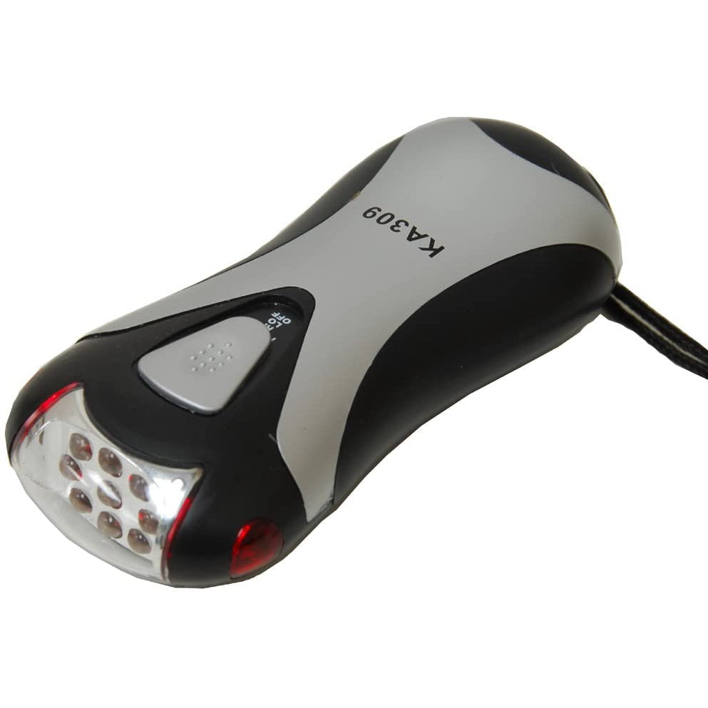 Kaito KA309 Wind-up 9-LED Flashlight with Compass – Kaito
