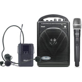 Hisonic HS122BT-HL Portable and Rechargeable PA System with Dual UHF Wireless Microphones & Bluetooth Connection