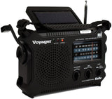 Kaito KA500L 4-Way Powered Emergency AM/FM/SW NOAA Weather Alert Radio with Solar Dynamo Crank Flashlight - Black