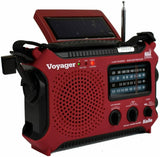 Kaito KA500L 4-Way Powered Emergency AM/FM/SW NOAA Weather Alert Radio with Solar Dynamo Crank Flashlight - Red