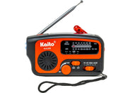 Kaito KA388 AM/FM NOAA Weather Alert Emergency Radio with Crank and Solar Red