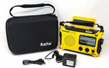 Kaito KA500 Voyager Solar Crank Emergency Weather Alert Radio Bundle with Case