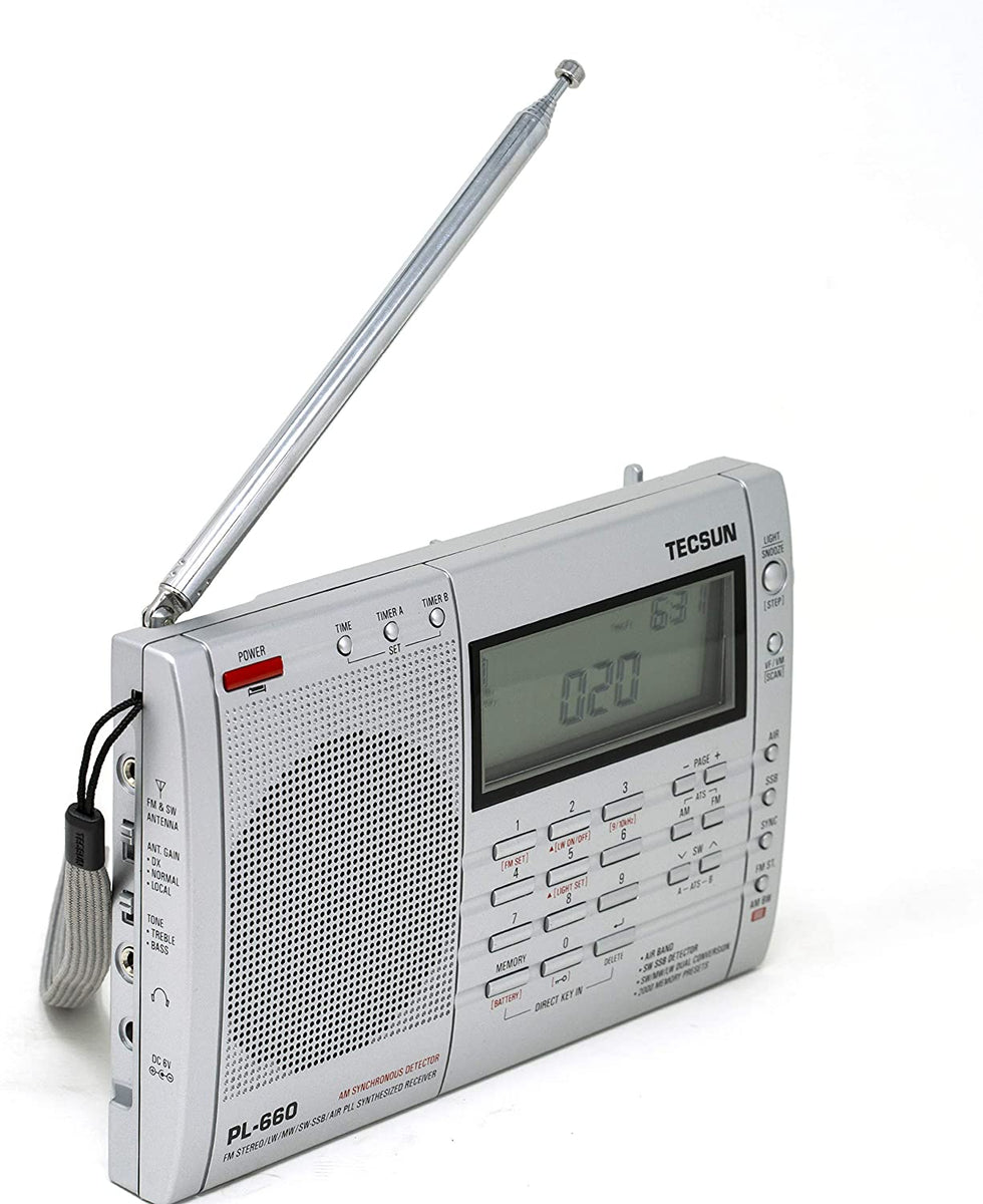 Tecsun PL660 AM FM SW Air SSB Synchronous Shortwave PL-660 Radio Silve –  Kaito Electronic Inc