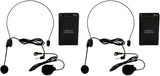 Hisonic HS596B Dual Wireless Microphone System, Deluxe Package: 2 Handheld & 2 Body Pack Transmitter with 2 Lavaliere and 2 Headset Microphones