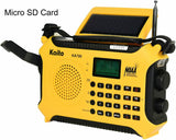 Kaito KA700 AM FM NOAA Weather Radio Recorder Bluetooth Dynamo & Solar - Yellow