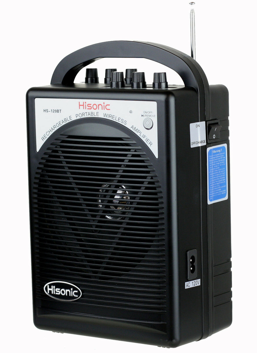 Hisonic HS120BT Portable Speaker System with Wireless Microphones