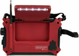 Kaito KA500L 4-Way Powered Emergency AM/FM/SW NOAA Weather Alert Radio with Solar Dynamo Crank Flashlight - Red