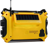 Kaito KA500 Voyager Solar Crank Emergency Weather Alert Radio with Adapter, Yellow