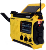 Kaito KA500L 4-Way Powered Emergency AM/FM/SW NOAA Weather Alert Radio with Solar Dynamo Crank Flashlight - Yellow