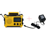 Kaito KA500 Voyager Solar Crank Emergency Weather Alert Radio with Adapter, Yellow