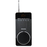 DEGEN DE660 3-in-1 Portable Bluetooth Speaker, Plug-n-Play USB/Micro SD MP3 Player and FM Radio with Voice Prompt, Gray