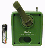 Kaito SB-1059, Mini Hand Crank AM/FM Weather Radio, Green