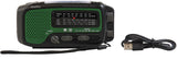 Kaito KA350 Voyager Trek Solar/Crank AM/FM/SW NOAA Weather Radio with 5-LED Flashlight, Green