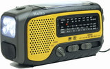 Kaito KA350 Voyager Trek Solar/Crank AM/FM/SW NOAA Weather Radio with 5-LED Flashlight, Yellow