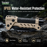 Kaito Voyager Survivor 3” Survival Knife with Crank Dynamo Arc Ignition Fire Starter Waterproof Handle Multi-Tool Design for Camping Emergency Self-Defense
