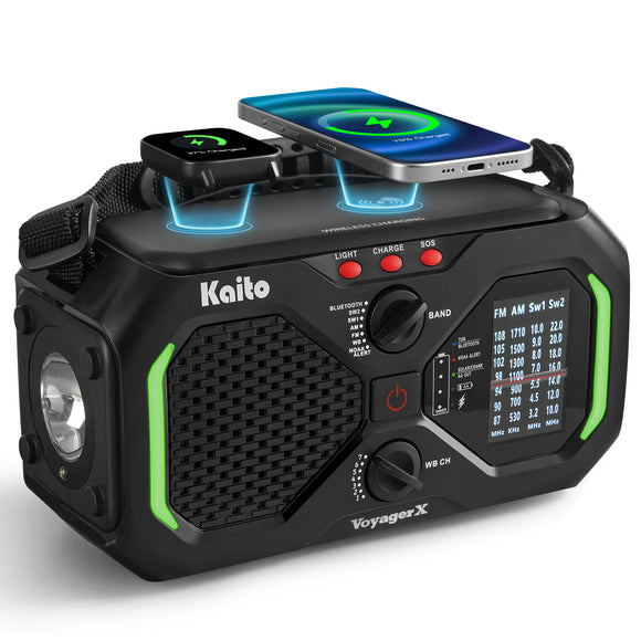 Kaito Voyager X Emergency Radio with NOAA Weather Alert AM/FM