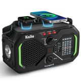 Kaito Voyager X Emergency Radio with NOAA Weather Alert AM/FM/Shortwave Solar & Hand Crank Power Wireless Charging SOS Alarm, LED Flashlight & Reading Lamp Survival & Preparedness Gear
