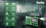 Kaito KA500 AM FM Shortwave Dynamo Solar Crank Emergency Weather Radio Green