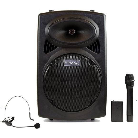 Used Hisonic HS420 Rechargeable Portable PA System with Dual Wireless Microphones
