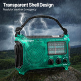 Kaito KA500 AM FM Shortwave Dynamo Solar Crank Emergency Weather Radio Transparent