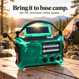 Kaito KA500 AM FM Shortwave Dynamo Solar Crank Emergency Weather Radio Transparent