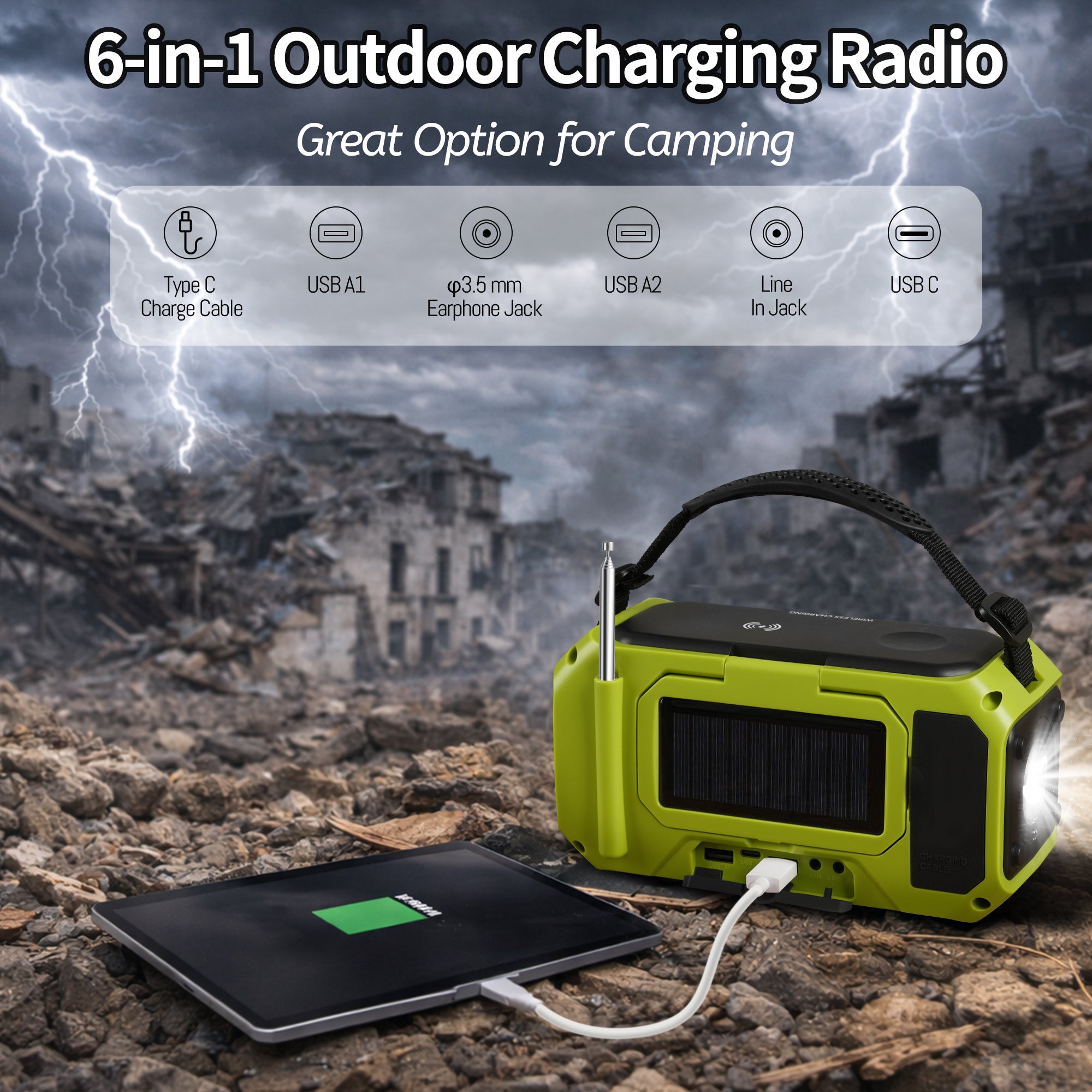 Kaito Voyager X Emergency Radio with NOAA Weather Alert AM/FM