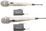 Used Hisonic HS308L-2, A Pair of Wireless Hand Held Microphone HS308L, 2 in 1 Microphone, Wired and Wireless Microphone, 2 Microphone Included