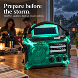 Kaito KA500 AM FM Shortwave Dynamo Solar Crank Emergency Weather Radio Transparent