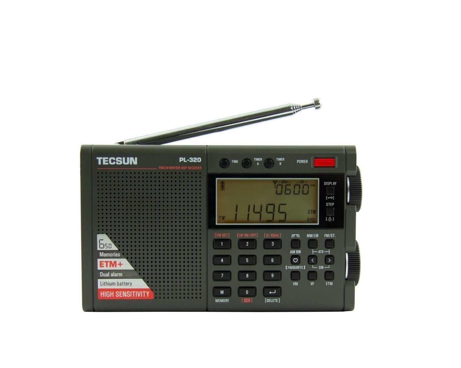Tecsun PL-320 FM/AM/SW/WM/Full Band Radio DSP Receiver FM Stereo Porta ...