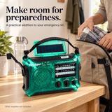 Kaito KA500 AM FM Shortwave Dynamo Solar Crank Emergency Weather Radio Transparent