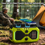 Kaito Voyager X Emergency Radio with NOAA Weather Alert AM/FM/Shortwave Solar & Hand Crank Power Wireless Charging SOS Alarm, LED Flashlight & Reading Lamp Survival & Preparedness Gear