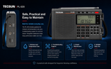 Tecsun PL520 Portable AM FM Shortwave World Band Radio Receiver with SSB DSP