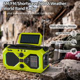 Kaito Voyager X Emergency Radio with NOAA Weather Alert AM/FM/Shortwave Solar & Hand Crank Power Wireless Charging SOS Alarm, LED Flashlight & Reading Lamp Survival & Preparedness Gear