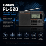 Tecsun PL520 Portable AM FM Shortwave World Band Radio Receiver with SSB DSP