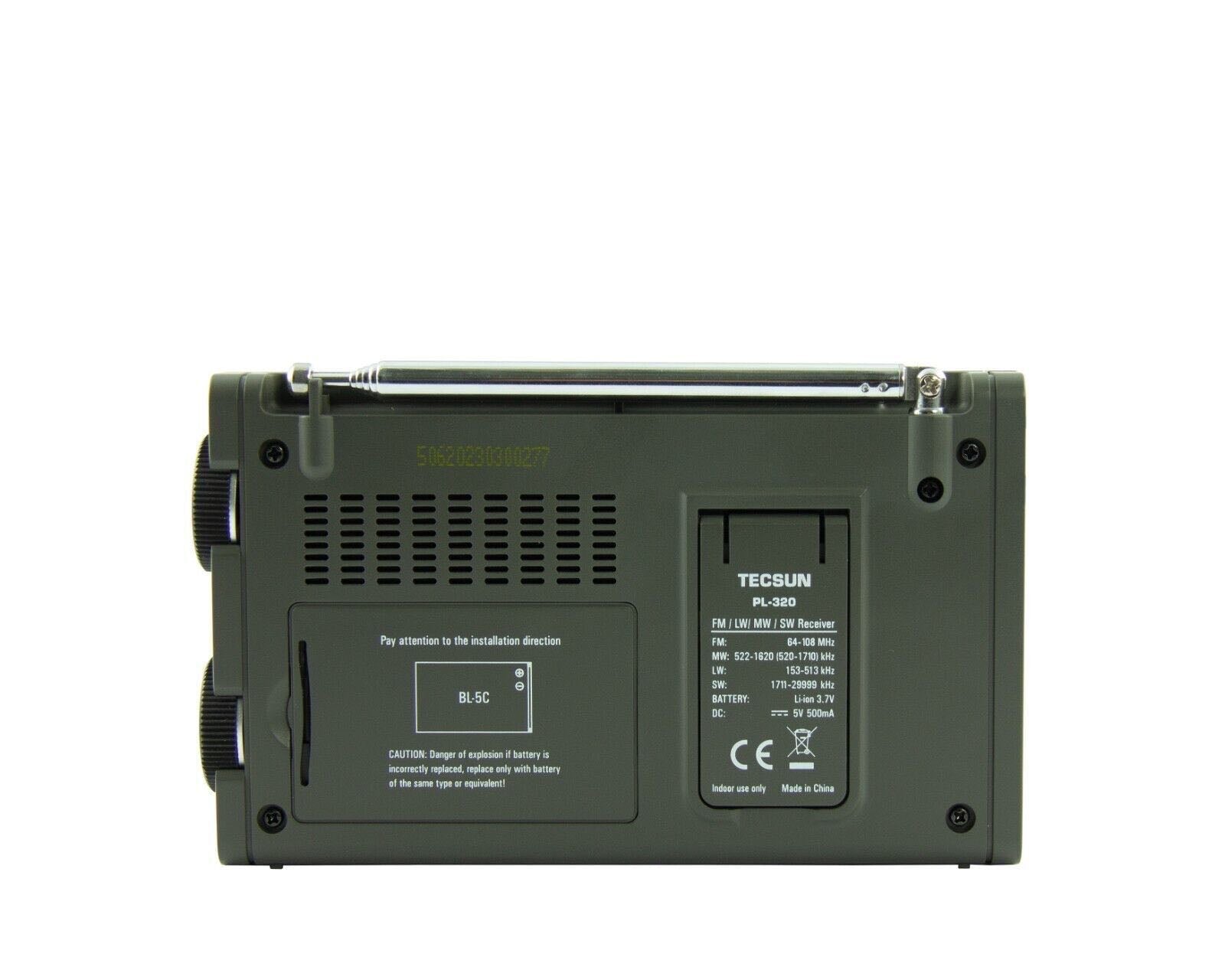 Tecsun PL-320 FM/AM/SW/WM/Full Band Radio DSP Receiver FM Stereo Porta ...